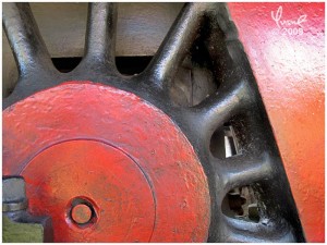 Steam Locomotive Wheel, Dalat Railway Station, Vietnam Steam Locomotive Wheel, Dalat Railway Station, Vietnam