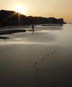 Footsteps in the sand, Long Hai Beach, Vietnam Footsteps in the sand, Long Hai Beach, Vietnam
